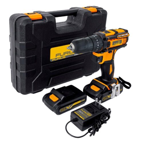 Taladro Furius Percutor DE 1/2 Inalambrico ION de Litio 21V  2 Baterias Y Estuche