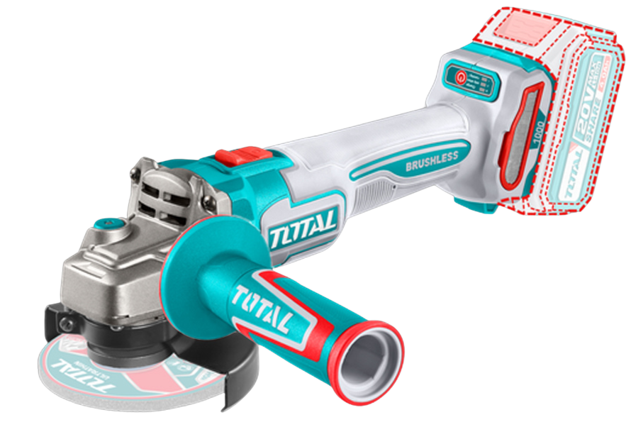 PULIDORA INALAMBRICA 4 1/2 INDUSTRIAL 20V 1000W